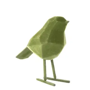 Flocked polyresin figurine Present Time Bird Small image-0