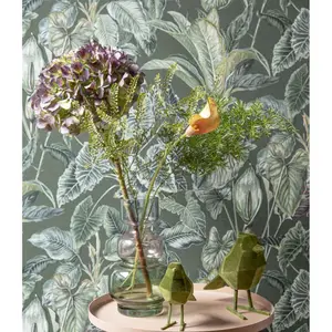 Flocked polyresin figurine Present Time Bird Small image-1