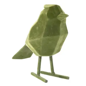 Flocked polyresin figurine Present Time Bird Large image-2