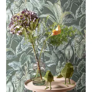 Flocked polyresin figurine Present Time Bird Large image-4