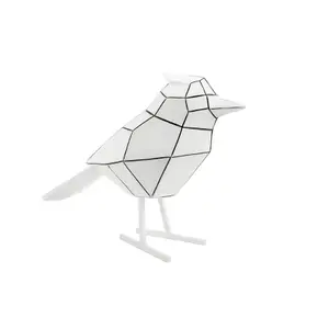 Figurine black stripes polyresin Present Time Bird Large image-0