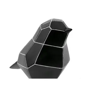 Figurine white stripes polyresin Present Time Bird Small image-2