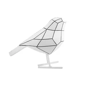 Figurine black stripes polyresin Present Time Bird Small image-1