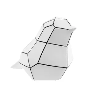 Figurine black stripes polyresin Present Time Bird Small image-2