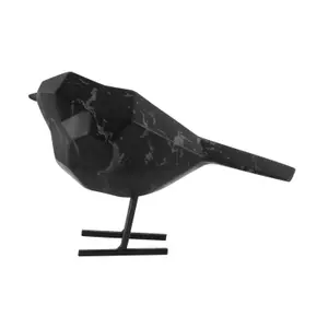 Marble-printed polyresin figurine Present Time Bird Small image-1