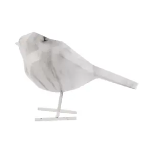 Marble-printed polyresin figurine Present Time Bird Small image-1