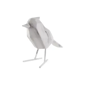 Marble-printed polyresin figurine Present Time Bird Large image-0