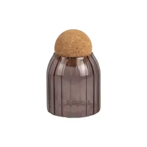 Vaso di vetro con coperchio in sughero Present Time Gem Small image-0