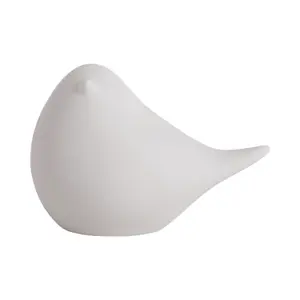 Statue led moyen in porcelain Present Time Fat Bird sitting image-0