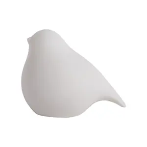 Statue led petite en porcelaine Present Time Fat Bird sitting image-0