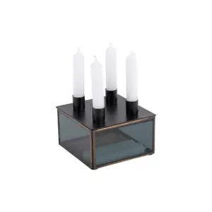 Candleholder square glass box Present Time image-1