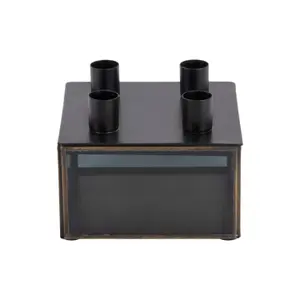 Candleholder square glass box Present Time image-2