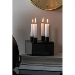 Candleholder square glass box Present Time image-3