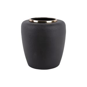 pt4009bk-textured-metal-vase-present-time-dex-black-33x35-5-cm
