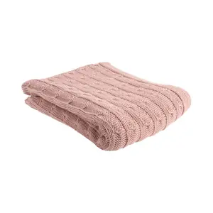 Knitted cotton blanket Present Time Cable