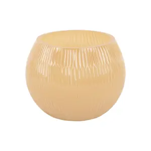 Large ribbed glass vase Present Time Chique image-0