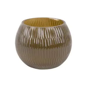 Vase grand verre côtelé Present Time Chique image-0