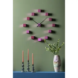 Nástěnné hodiny z kovu Karlsson DIY Cubic image-3