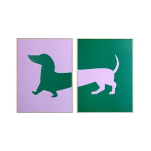 Wall decoration set Present Time Dachshund image-0