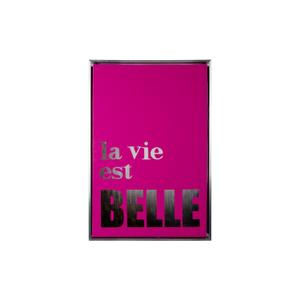 pt4181-la-vie-est-belle-vaggdekoration-present-time-medium-dark-pink-silver-40x3-2-cm