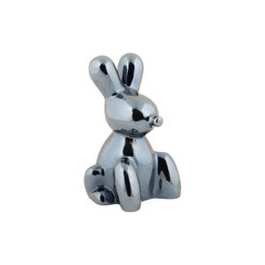pt4228bk-statuetta-present-time-balloon-bunny-black-plated-9x15-cm
