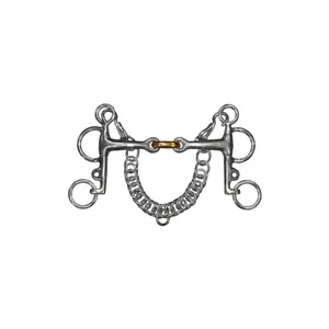 Wędzidło pelham z podwójnym złamaniem i krótkimi ramionami dla konia Privilège Equitation image-0