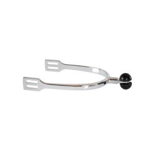 sr00035-esporas-para-cavalo-cromadas-com-bola-de-borracha-e-tiras-de-nylon-pro-light-prata-preto-25-mm