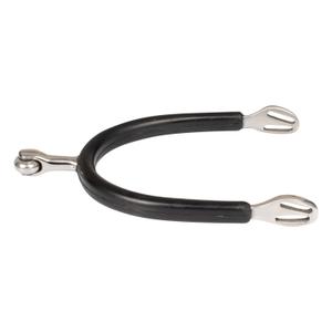 sr00059-rubber-covered-round-ball-horse-spurs-pro-light-black-silver
