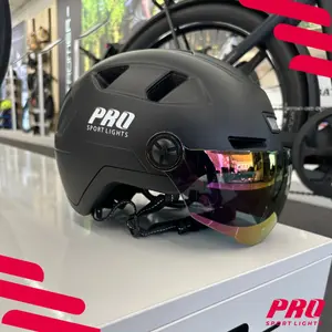 Medium Helmet with Visors and LED Light Pro Sport Lights Speed Pedelec image-1