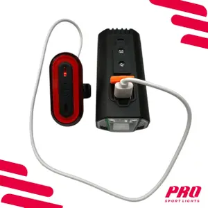 Rear Light and Front Headlight Pro Sport Lights 1200 & 100 Lumens image-2