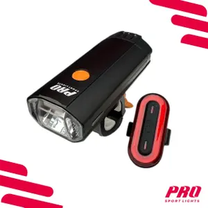 Rear Light and Front Headlight Pro Sport Lights 1200 & 100 Lumens image-3