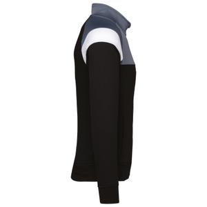 pa388-black-sportygrey-kinder-trainingsjack-met-1-4-rits-proact-zwart-sportief-grijs