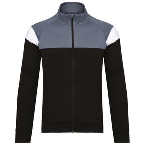 pa391-black-sportygrey-trainingsjack-met-rits-voor-kinderen-proact-zwart-sportief-grijs