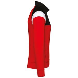 pa391-sportyred-black-trainingsjack-met-rits-voor-kinderen-proact-sportief-rood-zwart