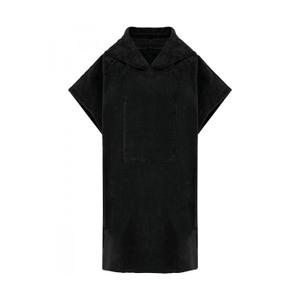 pa582-black-kids-hooded-towel-poncho-proact-black