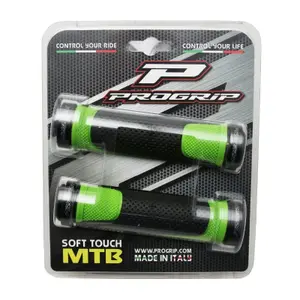 Par de puños de bicicleta de montaña de doble densidad Progrip 997 open end lock on image-1