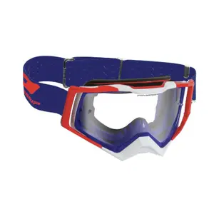 Maschera motocross schermo trasparente sensibile alla luce anti-graffio/anti U.V./anti-appannamento Progrip 3309 TR Rapid Homologue CE-EN-N° AC-96025 REV.2 image-0
