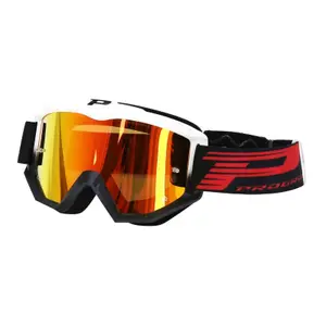 Masque moto cross écran miroir anti-rayures/anti U.V. compatible avec port lunettes de vue Progrip 3201 FL Atzaki image-2