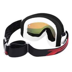Masque moto cross écran miroir anti-rayures/anti U.V. compatible avec port lunettes de vue Progrip 3201 FL Atzaki image-1