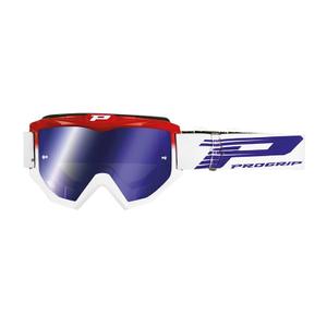 Masque moto cross écran miroir anti-rayures/anti U.V. compatible avec port lunettes de vue Progrip 3201 FL Atzaki image-2