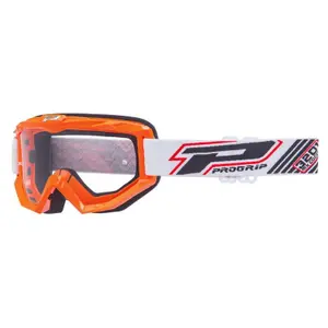 Lunettes moto cross écran transparent anti-rayures-anti U.V. compatible avec port lunettes de vue Progrip 3201 Atzaki (Homologue Ac-10170) image-0