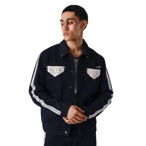 Bi-Material Crochet Shirt Jacket Project X Paris image-0