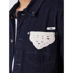 Bi-Material Crochet Shirt Jacket Project X Paris image-3
