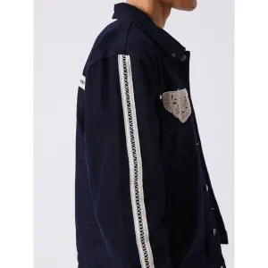 Bi-Material Crochet Shirt Jacket Project X Paris image-4