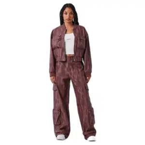 Pantalon cargo femme Project X Paris Croco image-0