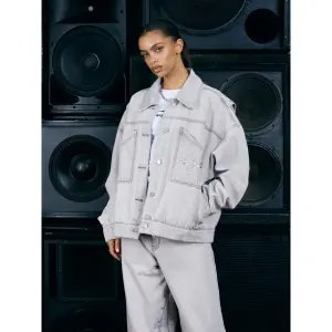 Women's denim jacket Project X Paris Edgy image-4