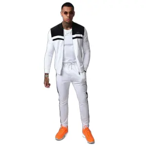 Giacca con colletto a farfalla in due materiali Project X Paris image-1