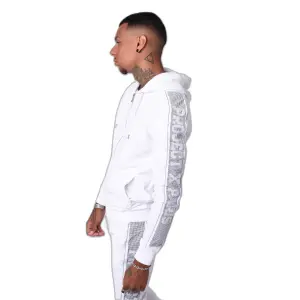 Veste à capuche bande logo strass Project X Paris image-4