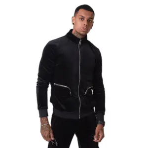 Veste de survêtement zippée velvet avec poches Project X Paris Relief image-0