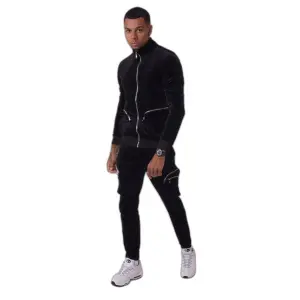 Veste de survêtement zippée velvet avec poches Project X Paris Relief image-4